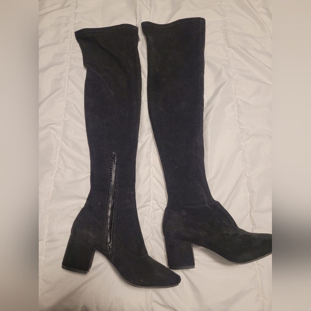 Urban Outfitters Black Over the Knee Boots - Picture 2 of 7